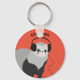 Music Älskare Ferret Namn Nyckelring