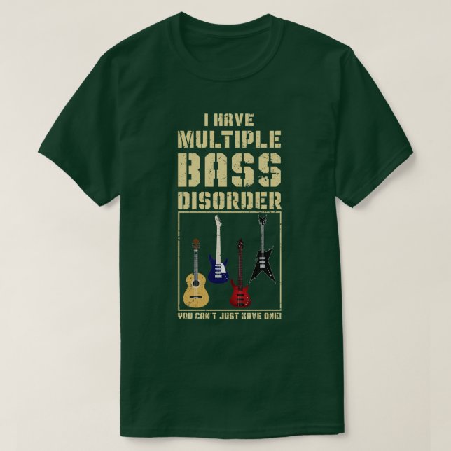 Music Älskare Funny Bass Player Gift Bass Guitar T Shirt (Design framsida)