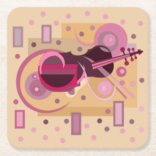 MUSIC ÄLSKARE GIFT BIRTHDAY ANNIVERSARY BRÖLLOP UNDERLÄGG PAPPER KVADRAT