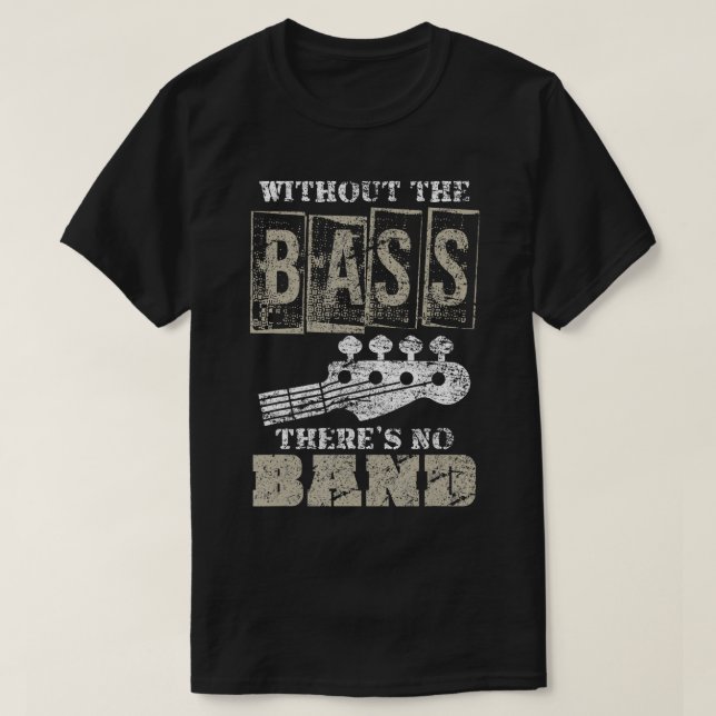 Music Älskare Gift Idea Bass Player Guitar T Shirt (Design framsida)