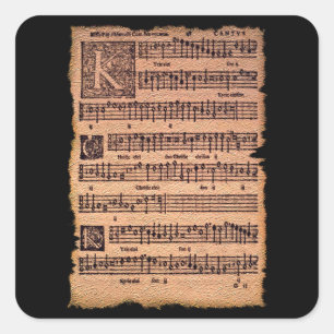 MUSIC ÄLSKARE Gregorian Chant Lakan Music Stickers Fyrkantigt Klistermärke