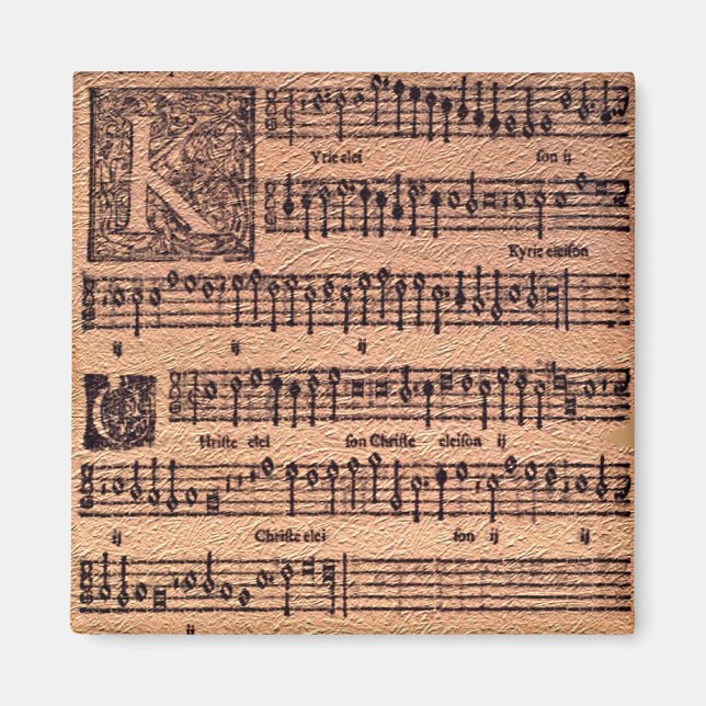 MUSIC ÄLSKARE Gregorian Chants History Magnets Magnet (Framsidan)