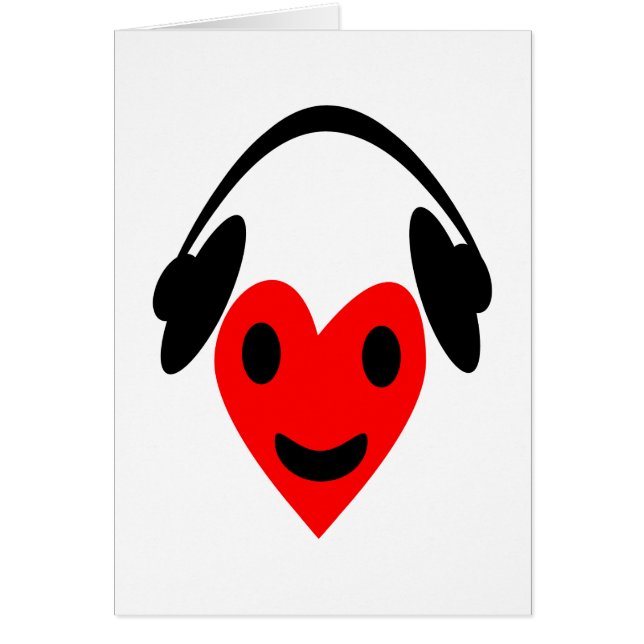 "Music Älskare" Hälsningskort (Framsidan)