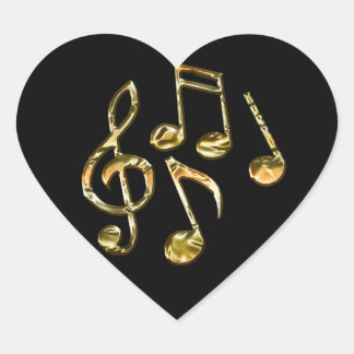 MUSIC-ÄLSKARE Heart-fästen Hjärtformat Klistermärke