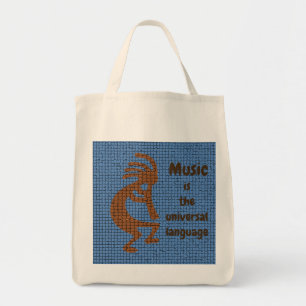 Music Älskare Kokopelli Southwest Kärlek Music Tygkasse