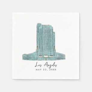 Music Älskare Los Angeles Bröllop Cocktail Napkin Pappersservett