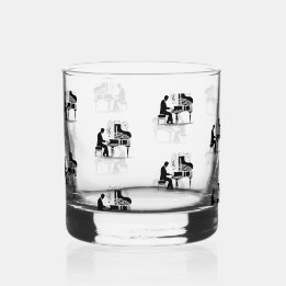 Music Älskare Piano Man Whiskey Pub /Drinkware Set