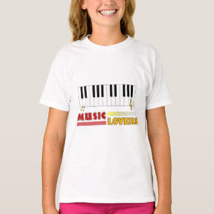 Music Älskare Piano Ord Art Colorful T Shirt