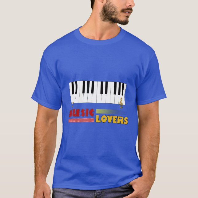 Music Älskare Piano Ord Art Design T Shirt (Framsida)