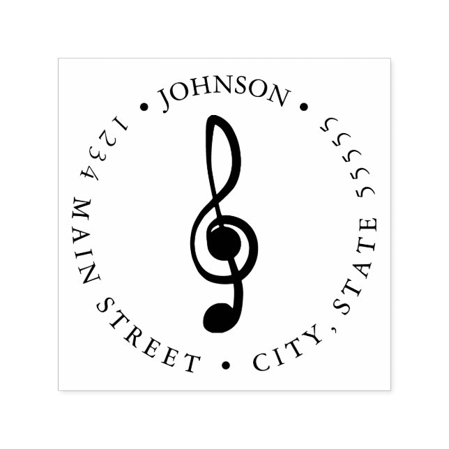 Music Älskare | Returetikett för Musik noter Självfärgande Stämpel (Design)