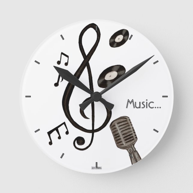 Music Älskare Rund Klocka (Framsida)