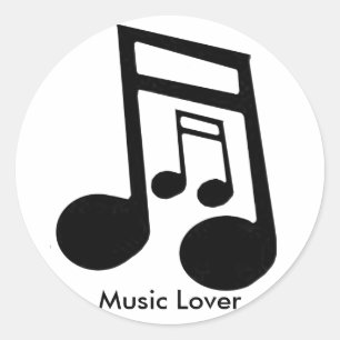 MUSIC ÄLSKARE-samling Runt Klistermärke