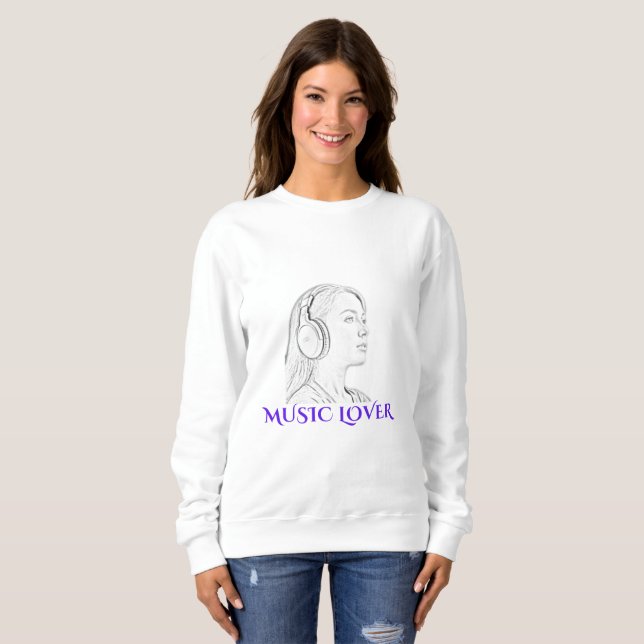 Music Älskare T Shirt (Hel framsida)