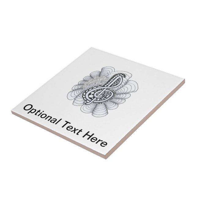 Music Älskare Treble Clef Design Kakelplatta (Sidan)