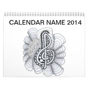Music Älskare Treble Clef Design Kalender