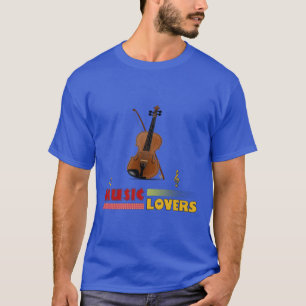 Music Älskare Violin Ord Art Design T Shirt