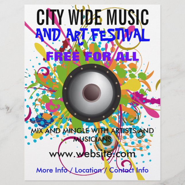 Music and Arts Festival Flyer (Framsidan)