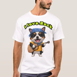Music and canine style t shirt