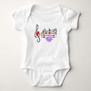Music and Hearts Infant Creeper Tröja