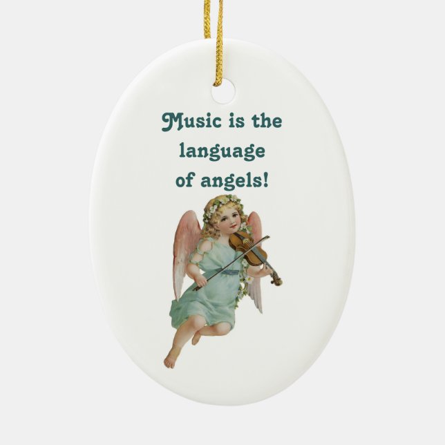 Music Angel Ornament With Poem (Baksidan)