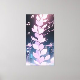 Music animation petals swaying rhythm canvastryck