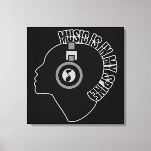 Music anpassningsbar färg kanvastryck