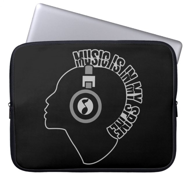 Music anpassningsbar färg laptop sleeve (Framsidan)