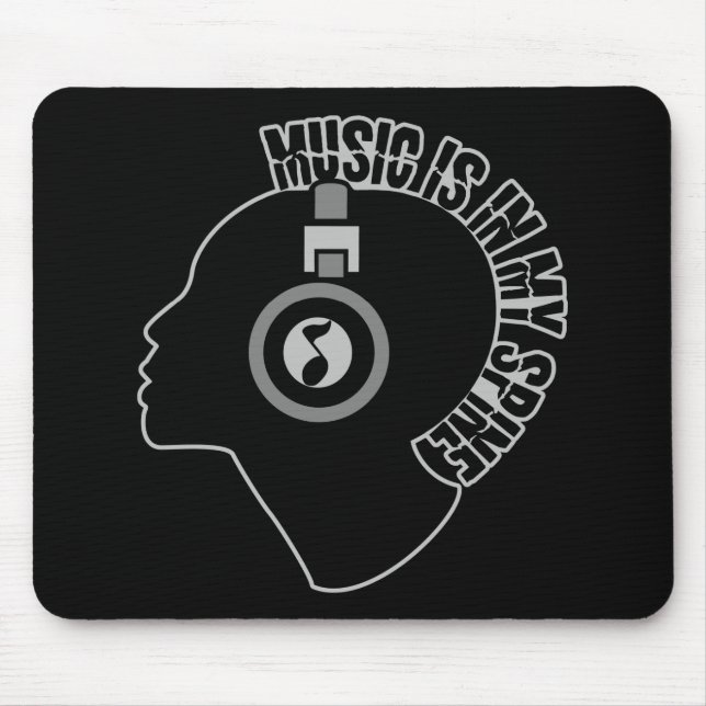 Music anpassningsbar färg mousepad musmatta (Framsidan)