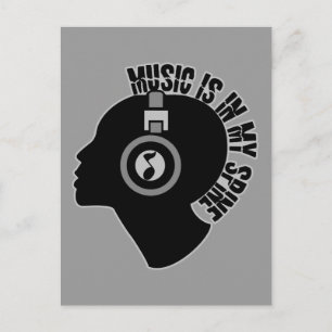 Music anpassningsbar färg vykort