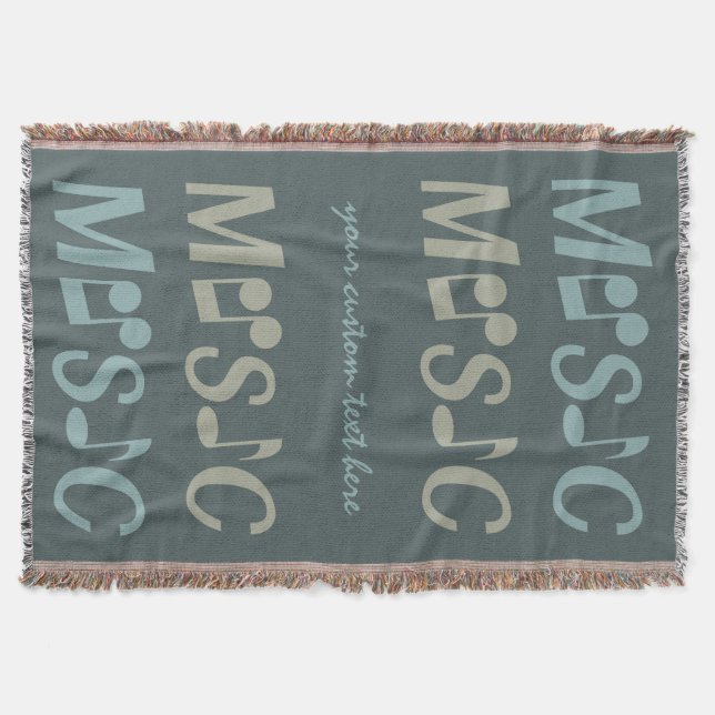 MUSIC anpassningsbar throw-filt Filt (Framsidan)