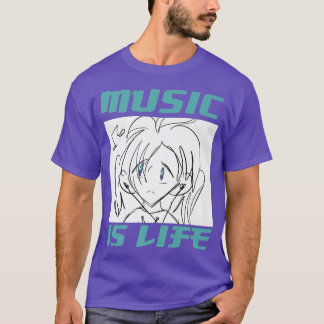 Music är Life Anime T Shirt