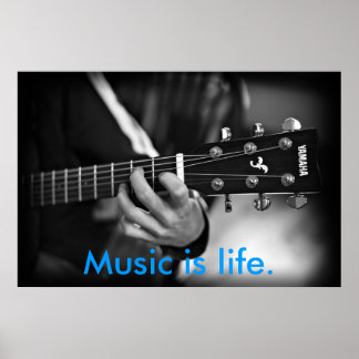 Music är Life Guitar poster