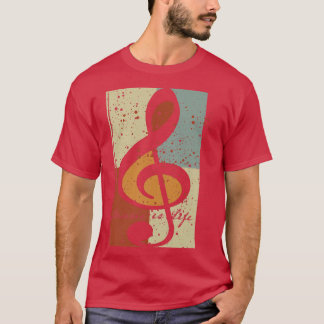 Music är Life Treble Clef T Shirt