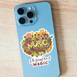 Music är Magic Anpassade Quote Art Klistermärken