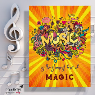 Music är Magic Anpassade Quote Art Vykort