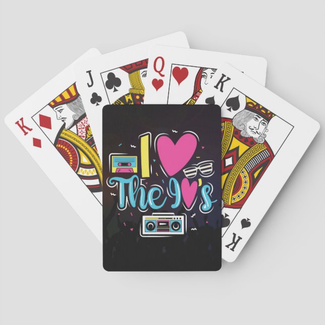 Music Art 90s Retro Cassette Party Casinokort (Baksidan)