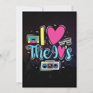 Music Art 90s Retro Cassette Party Spara Datumet