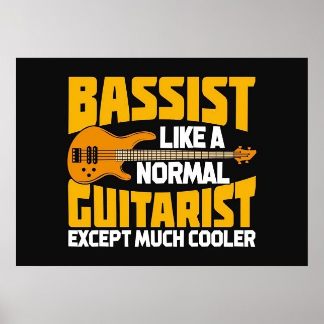Music Art Baid som en vanlig Guitarist Poster (Framsidan)