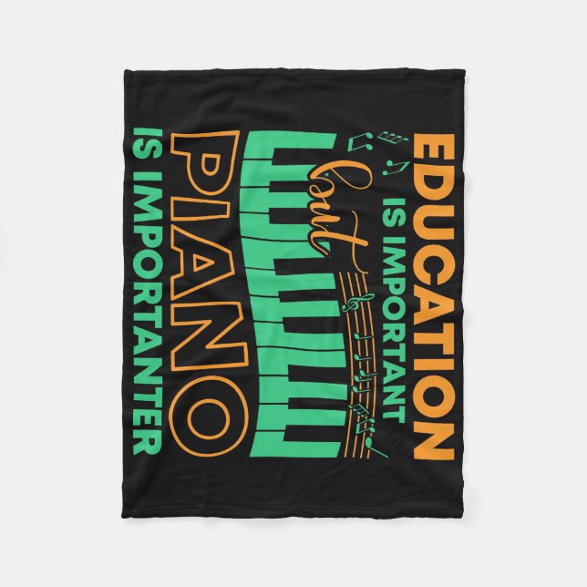Music Art Education and Piano Fleecefilt (Framsidan)