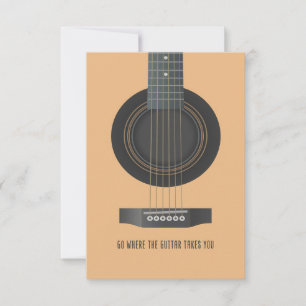 Music Art går dit Guitar tar dig Tack Kort
