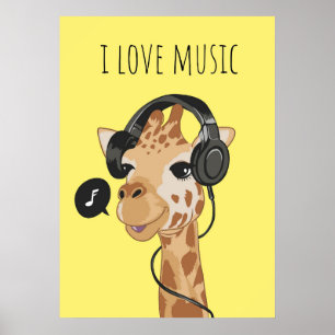 Music Art I Kärlek Music Poster
