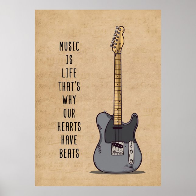 Music Art Music är livstid Poster (Framsidan)