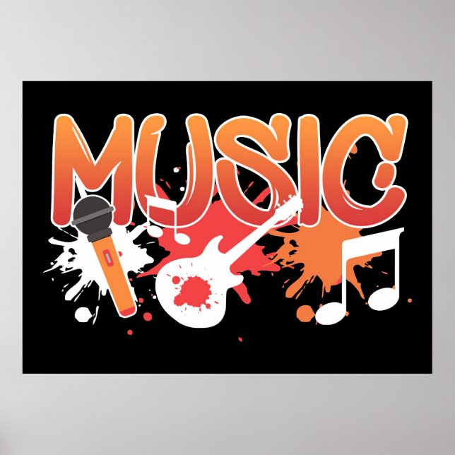 Music Art Music Instruments Poster (Framsidan)