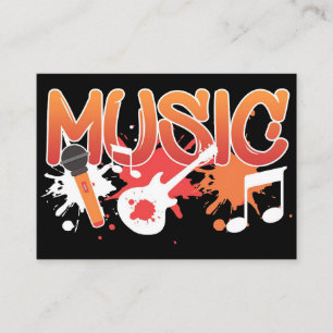 Music Art Music Instruments Visitkort