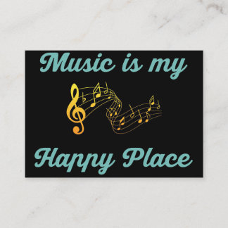 Music Art Music Is My Happy Place Visitkort