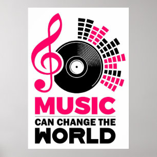 Music Art Music kan förändra världen Poster