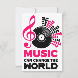 Music Art Music kan förändra världen Tack Kort