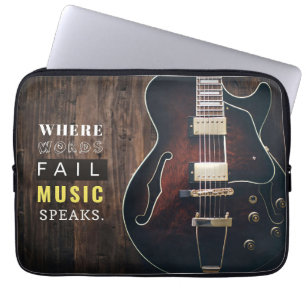 Music Art Music Speaks Laptop Fodral