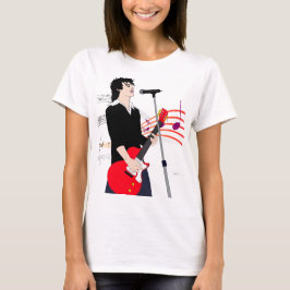Music Art Tecknad Rocker Guy Guitar Player T Shirt