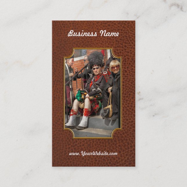 Music - Bag Rör - Somerville, NJ - Piper resting Visitkort (Framsida)